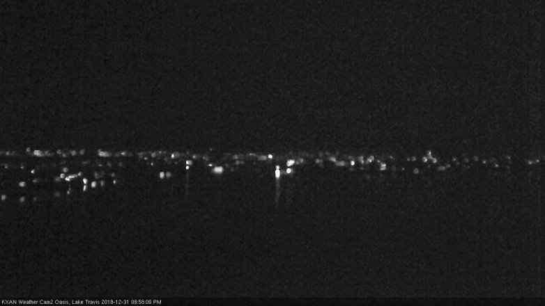 Lake Travis webcam, December 31, 2018 8:00 PM CT
