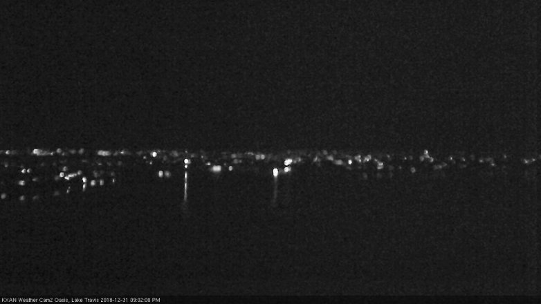 Lake Travis webcam, December 31, 2018 8:05 PM CT