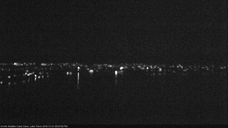 Lake Travis webcam, December 31, 2018 8:10 PM CT