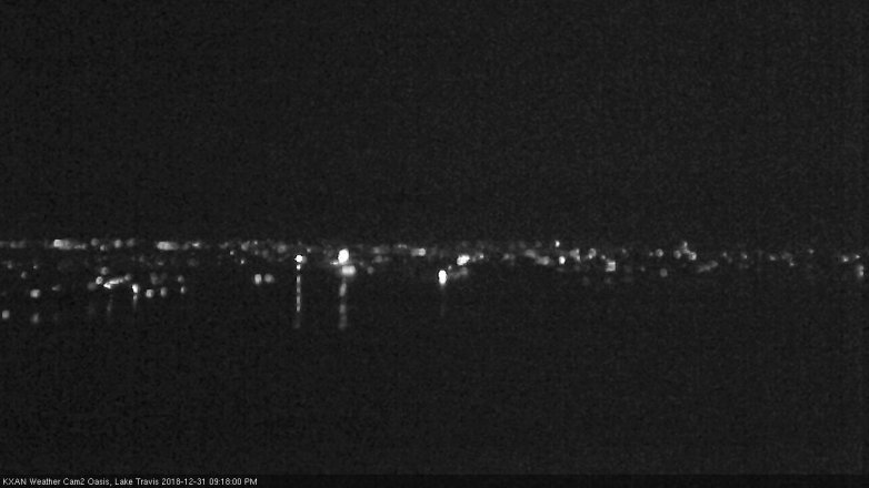 Lake Travis webcam, December 31, 2018 8:20 PM CT