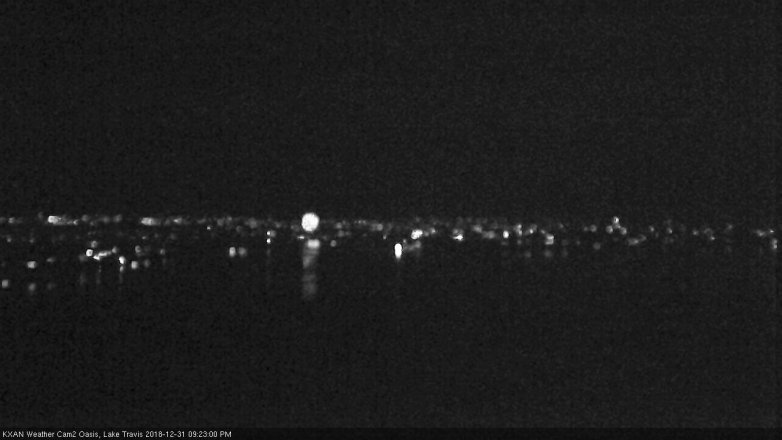 Lake Travis webcam, December 31, 2018 8:25 PM CT