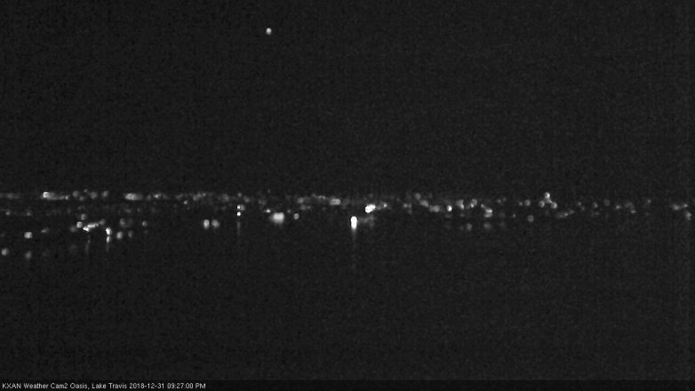 Lake Travis webcam, December 31, 2018 8:30 PM CT