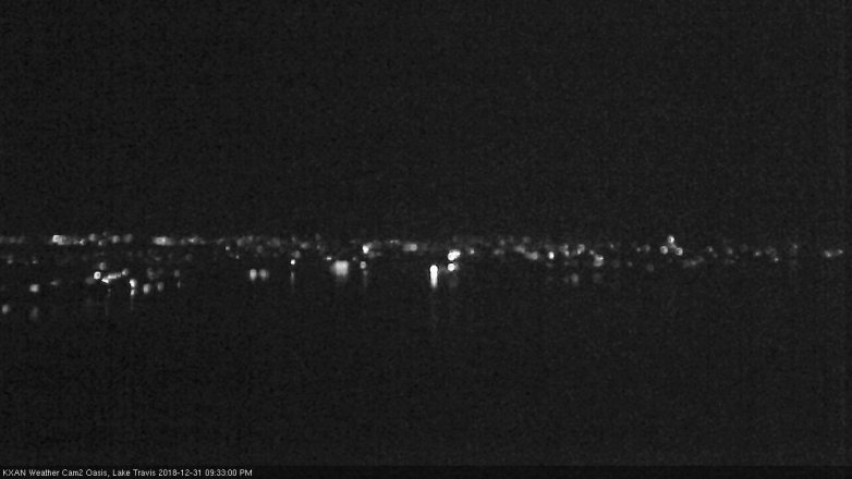 Lake Travis webcam, December 31, 2018 8:35 PM CT