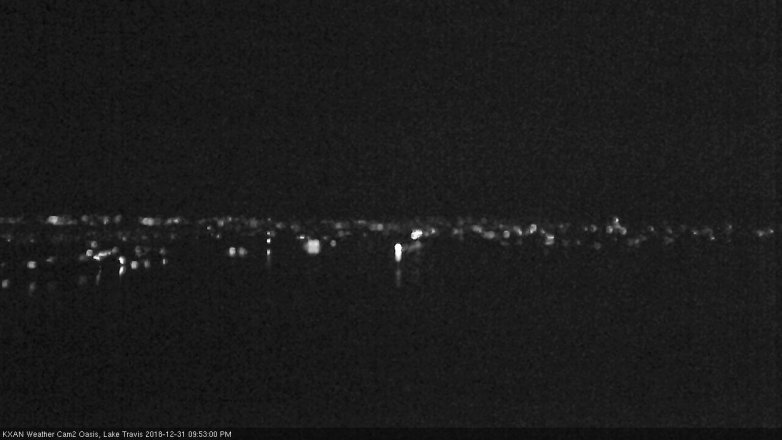 Lake Travis webcam, December 31, 2018 8:55 PM CT