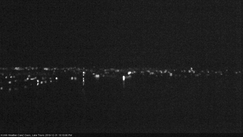 Lake Travis webcam, December 31, 2018 9:20 PM CT