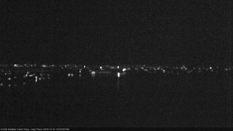 Lake Travis webcam, December 31, 2018 9:35 PM CT