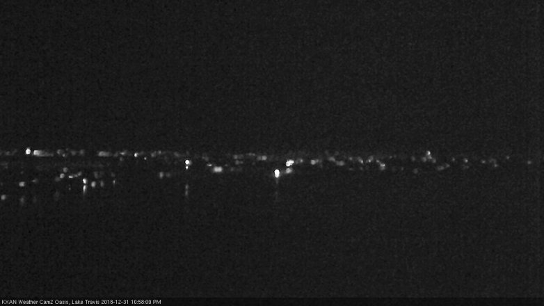 Lake Travis webcam, December 31, 2018 10:00 PM CT