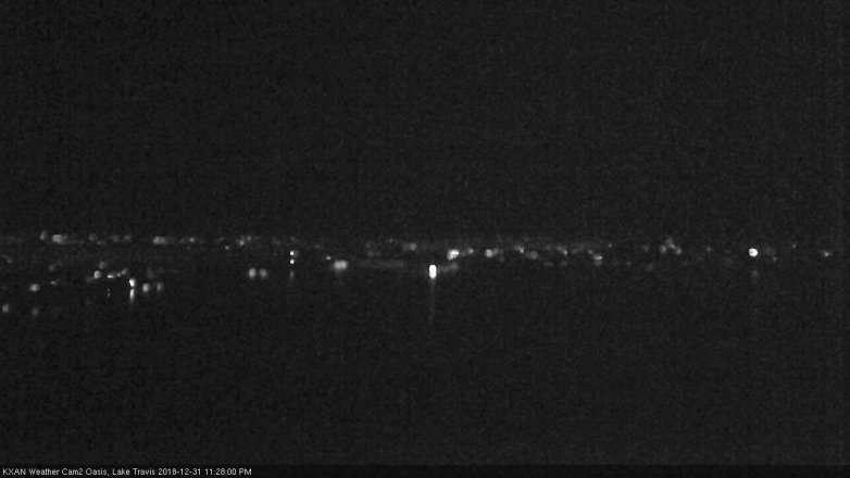 Lake Travis webcam, December 31, 2018 10:30 PM CT