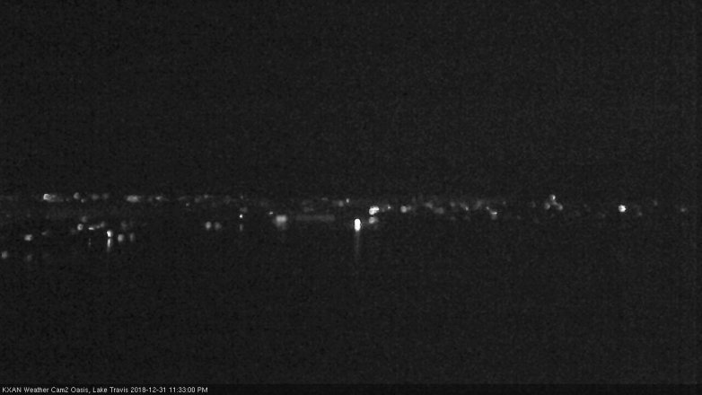 Lake Travis webcam, December 31, 2018 10:35 PM CT