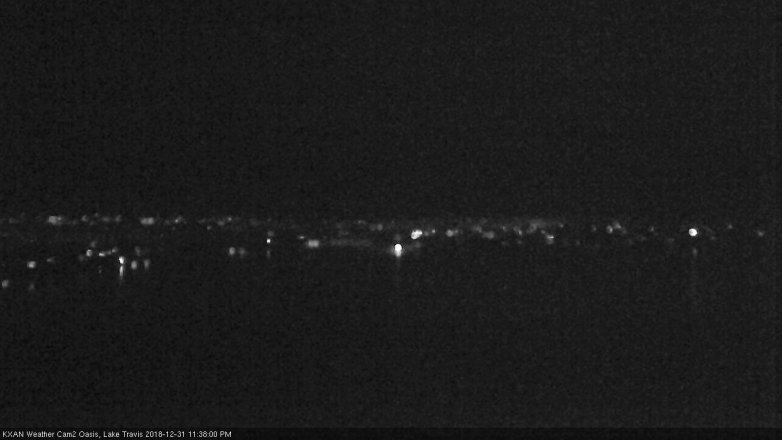 Lake Travis webcam, December 31, 2018 10:40 PM CT