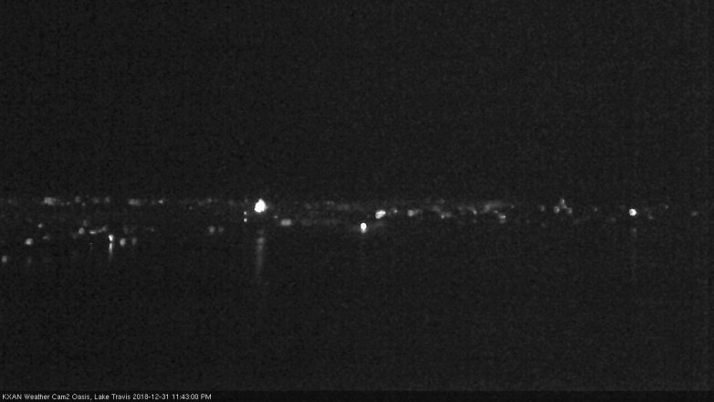 Lake Travis webcam, December 31, 2018 10:45 PM CT