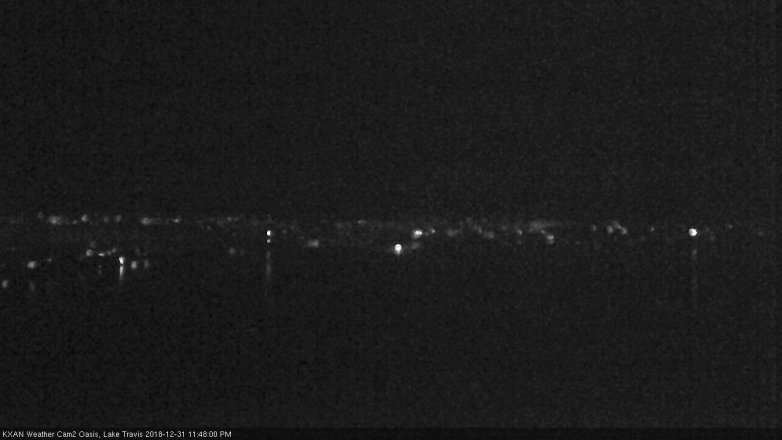Lake Travis webcam, December 31, 2018 10:50 PM CT