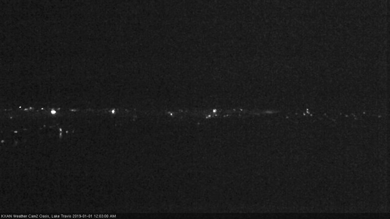 Lake Travis webcam, December 31, 2018 11:05 PM CT