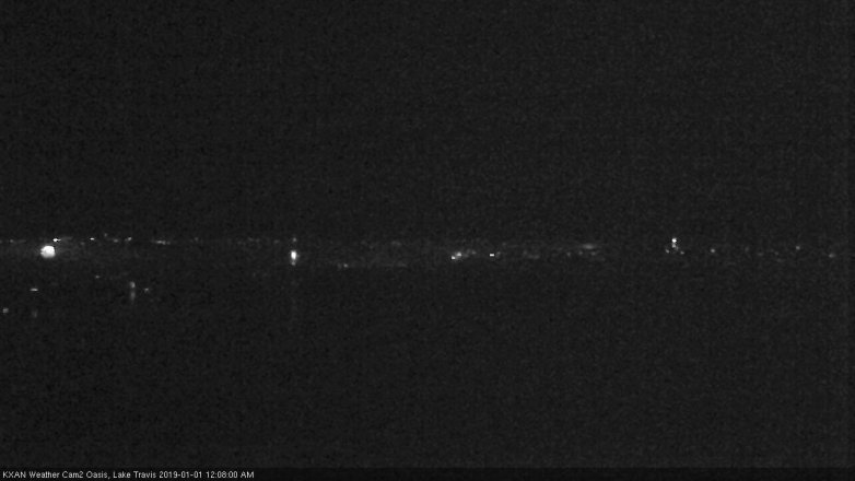 Lake Travis webcam, December 31, 2018 11:10 PM CT