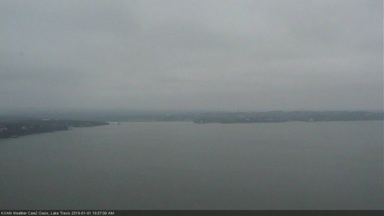Lake Travis webcam, January 1, 2019 9:10 AM CT