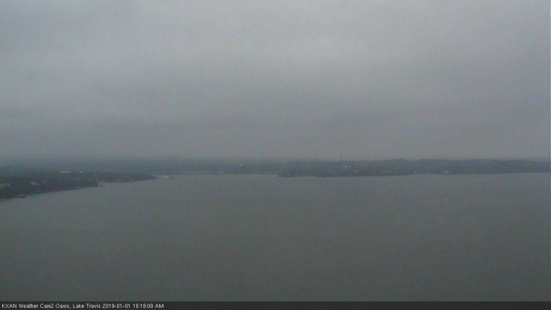 Lake Travis webcam, January 1, 2019 9:20 AM CT