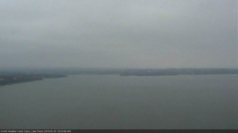 Lake Travis webcam, January 1, 2019 9:25 AM CT