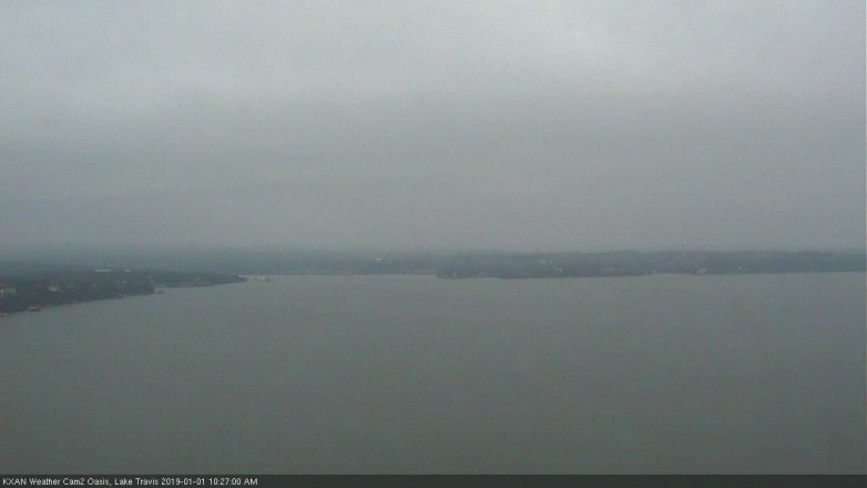 Lake Travis webcam, January 1, 2019 9:30 AM CT