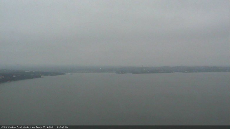 Lake Travis webcam, January 1, 2019 9:35 AM CT