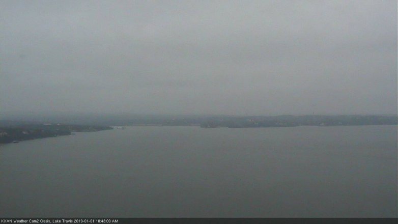 Lake Travis webcam, January 1, 2019 9:45 AM CT