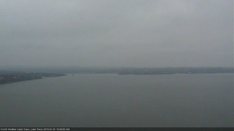 Lake Travis webcam, January 1, 2019 9:50 AM CT
