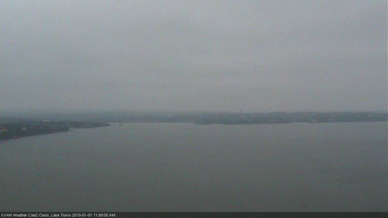 Lake Travis webcam, January 1, 2019 10:10 AM CT