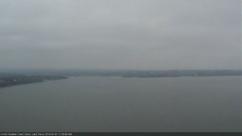 Lake Travis webcam, January 1, 2019 10:30 AM CT