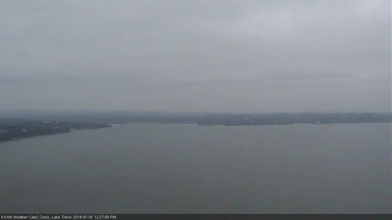 Lake Travis webcam, January 1, 2019 11:30 AM CT