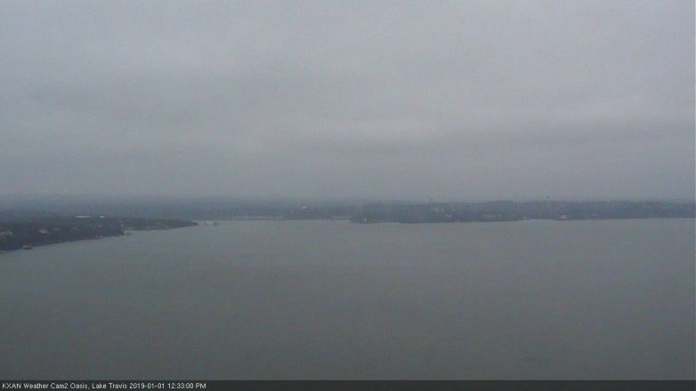 Lake Travis webcam, January 1, 2019 11:35 AM CT