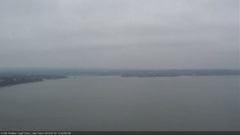 Lake Travis webcam, January 1, 2019 11:45 AM CT