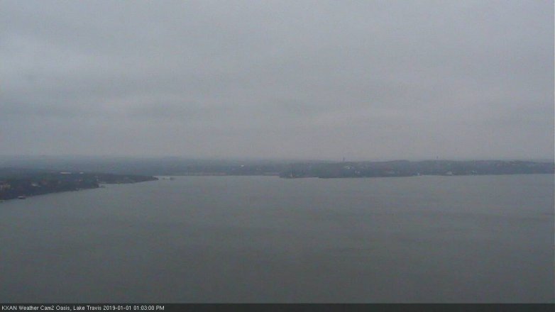 Lake Travis webcam, January 1, 2019 12:05 PM CT