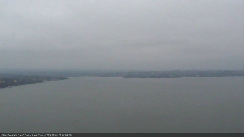 Lake Travis webcam, January 1, 2019 12:45 PM CT
