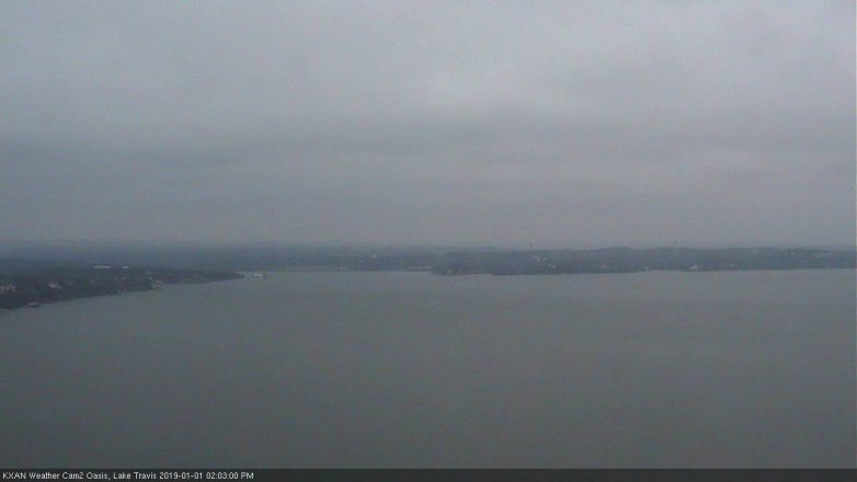 Lake Travis webcam, January 1, 2019 1:05 PM CT
