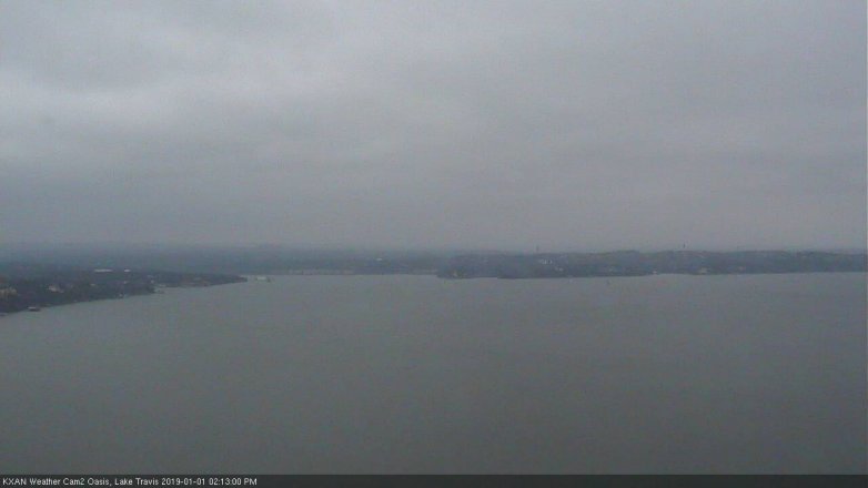 Lake Travis webcam, January 1, 2019 1:15 PM CT