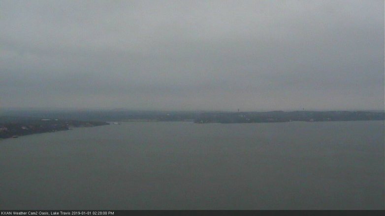 Lake Travis webcam, January 1, 2019 1:30 PM CT