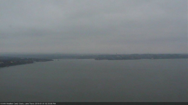 Lake Travis webcam, January 1, 2019 1:35 PM CT