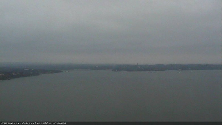 Lake Travis webcam, January 1, 2019 1:40 PM CT