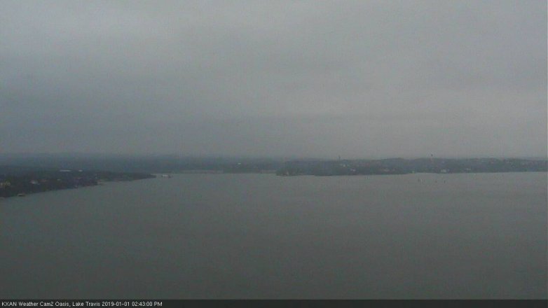 Lake Travis webcam, January 1, 2019 1:45 PM CT