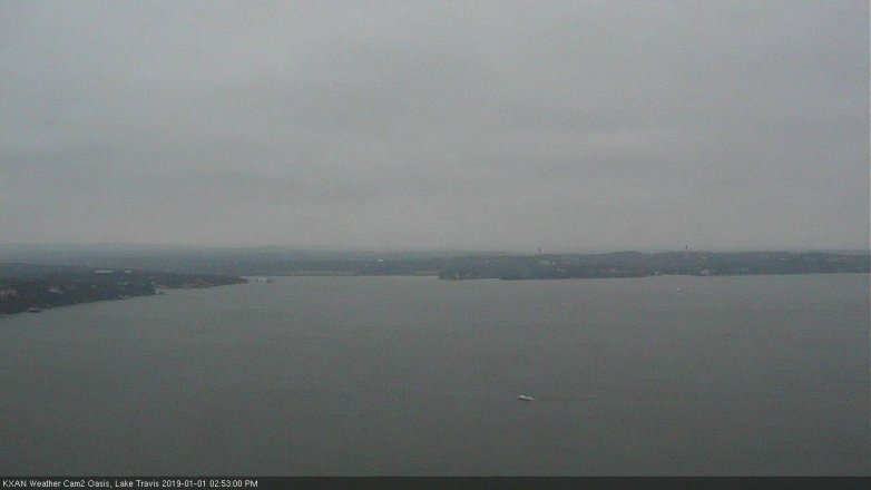 Lake Travis webcam, January 1, 2019 1:55 PM CT