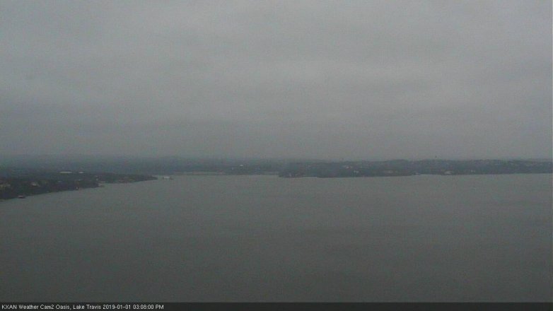 Lake Travis webcam, January 1, 2019 2:10 PM CT
