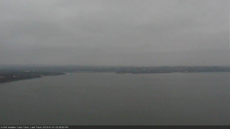 Lake Travis webcam, January 1, 2019 2:40 PM CT