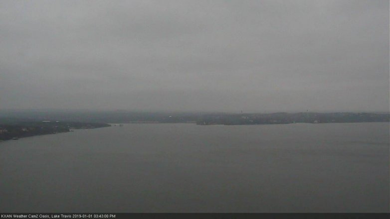 Lake Travis webcam, January 1, 2019 2:45 PM CT
