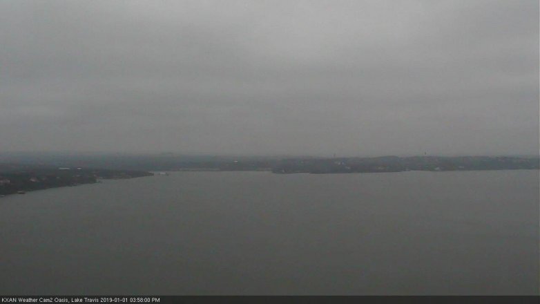 Lake Travis webcam, January 1, 2019 3:00 PM CT