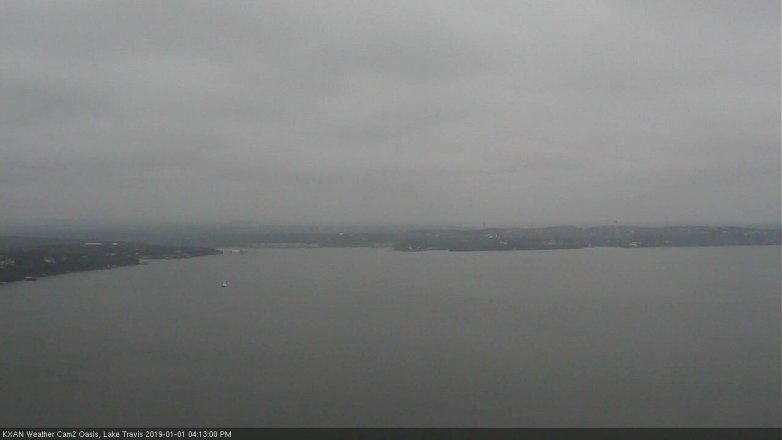 Lake Travis webcam, January 1, 2019 3:15 PM CT