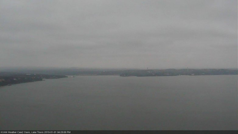 Lake Travis webcam, January 1, 2019 3:30 PM CT