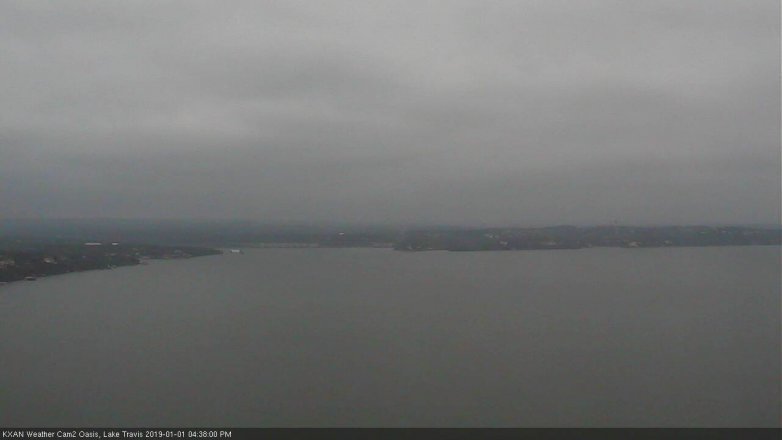 Lake Travis webcam, January 1, 2019 3:40 PM CT