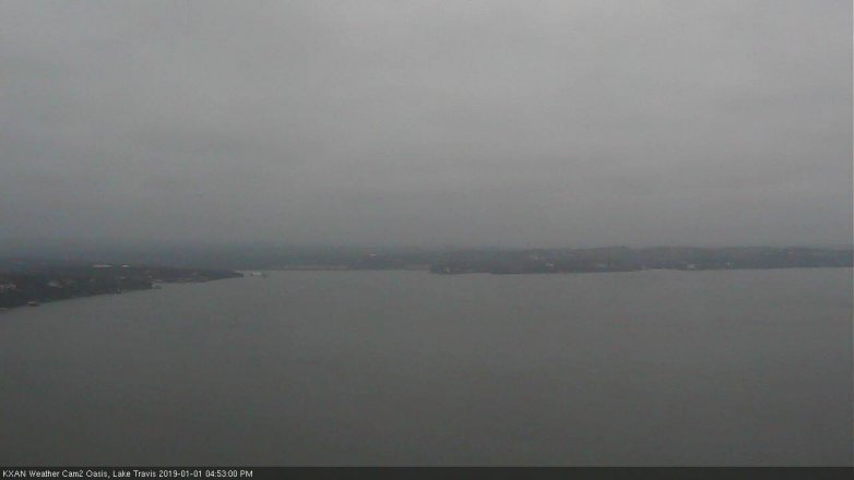 Lake Travis webcam, January 1, 2019 3:55 PM CT