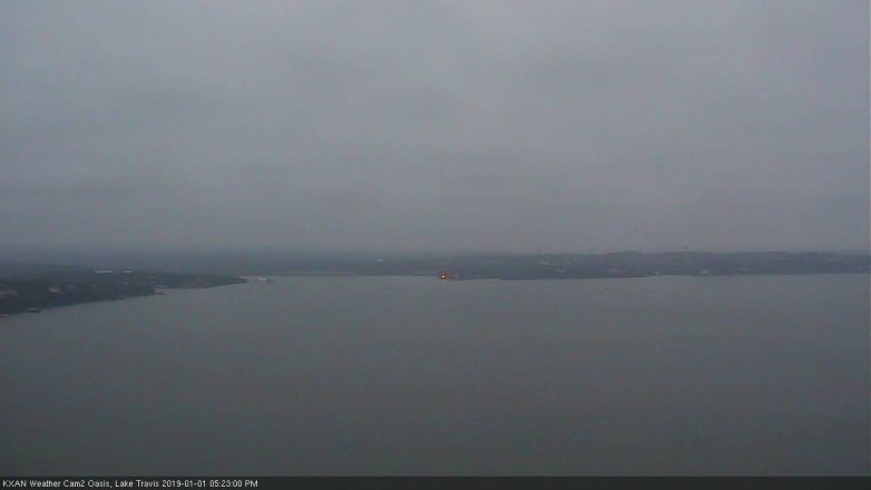 Lake Travis webcam, January 1, 2019 4:25 PM CT