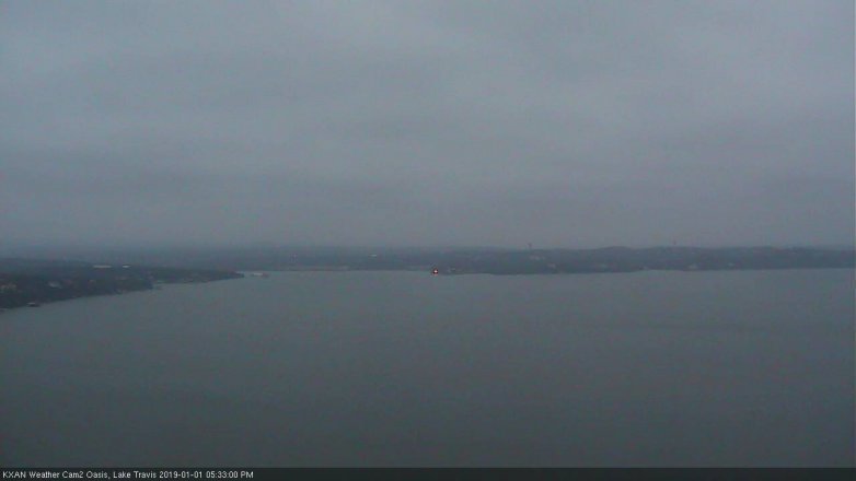 Lake Travis webcam, January 1, 2019 4:35 PM CT