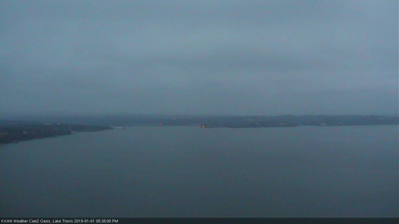 Lake Travis webcam, January 1, 2019 4:40 PM CT